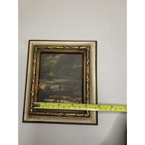 Winter Landscape by Jacob Van Ruisdael On 4” x 5” Cardboard Ornate 6” x7”Frame** - Picture 5 of 6
